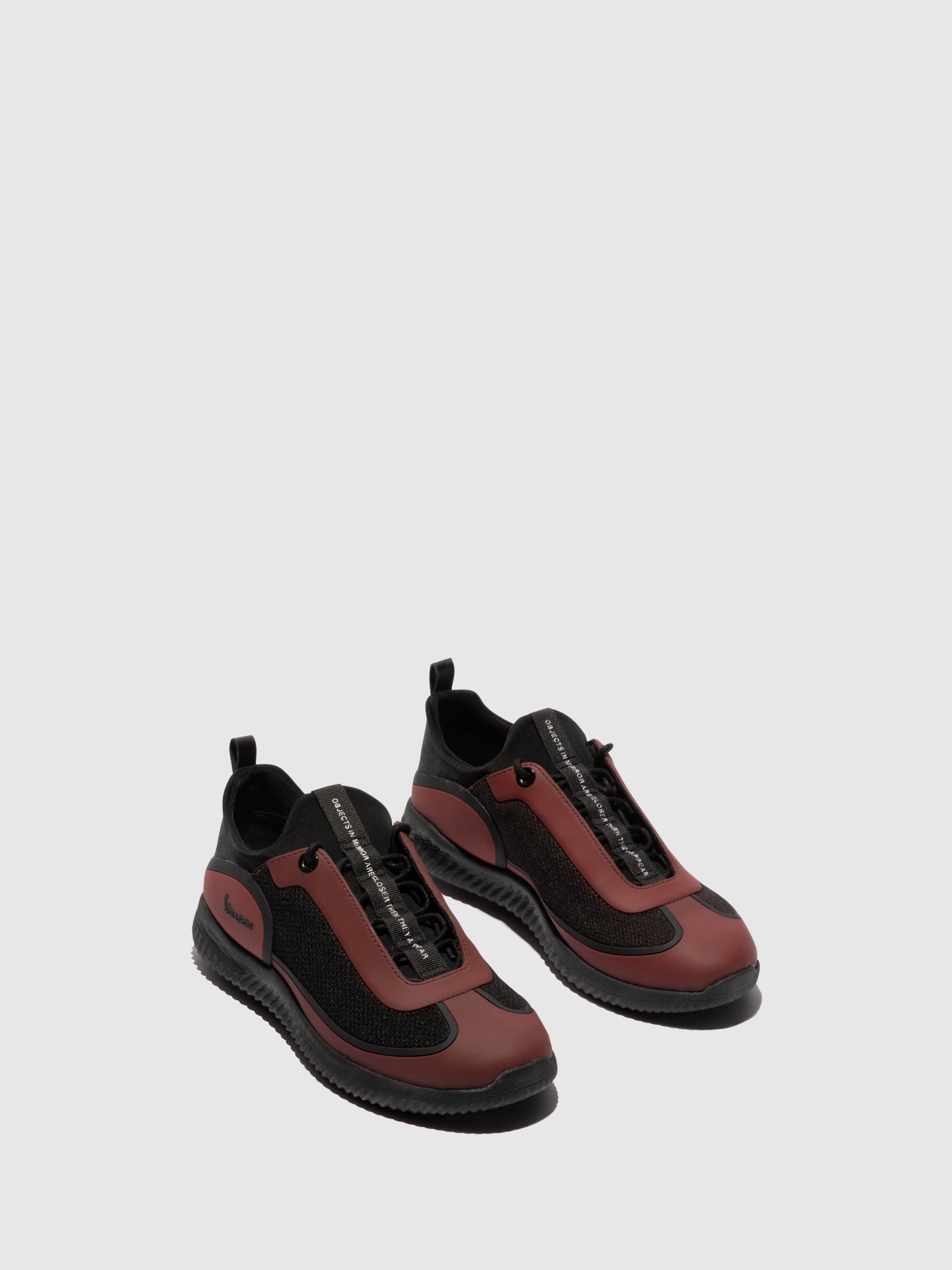 Vespa Red Black Lace-up Shoes